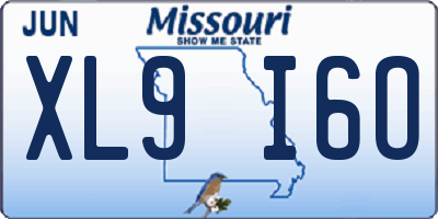 MO license plate XL9I6O