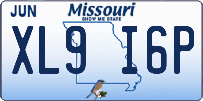 MO license plate XL9I6P