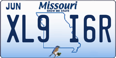 MO license plate XL9I6R