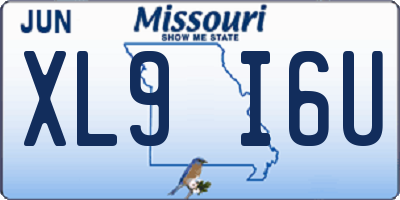 MO license plate XL9I6U