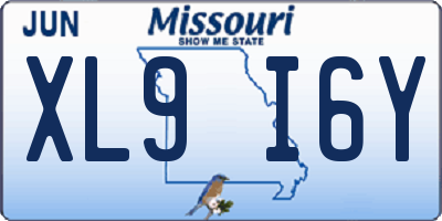 MO license plate XL9I6Y
