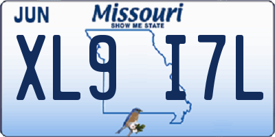 MO license plate XL9I7L