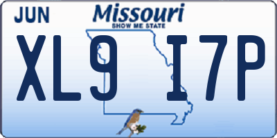 MO license plate XL9I7P