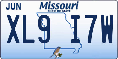 MO license plate XL9I7W