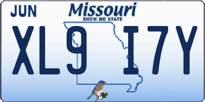 MO license plate XL9I7Y