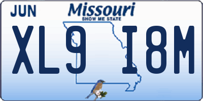MO license plate XL9I8M