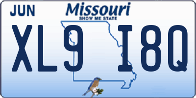 MO license plate XL9I8Q