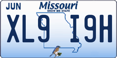 MO license plate XL9I9H