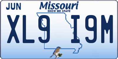 MO license plate XL9I9M