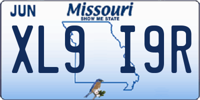 MO license plate XL9I9R