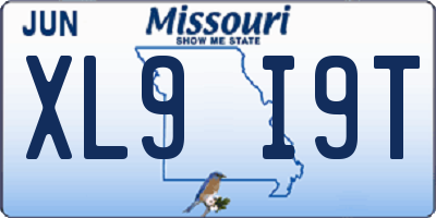 MO license plate XL9I9T