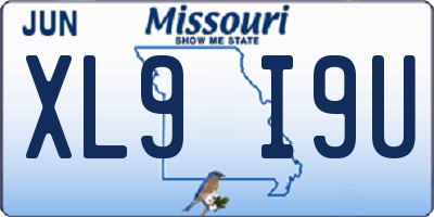 MO license plate XL9I9U
