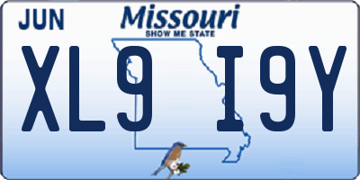 MO license plate XL9I9Y