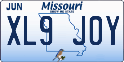 MO license plate XL9J0Y