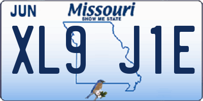 MO license plate XL9J1E