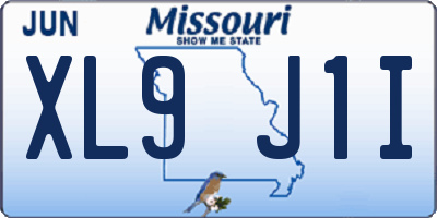 MO license plate XL9J1I