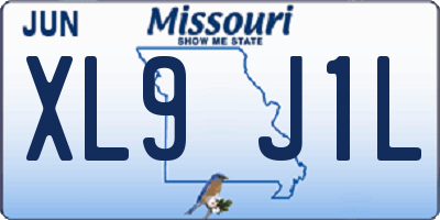 MO license plate XL9J1L