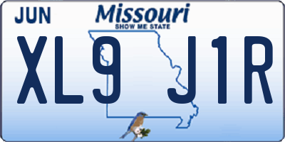 MO license plate XL9J1R