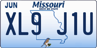 MO license plate XL9J1U
