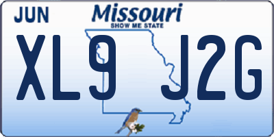 MO license plate XL9J2G