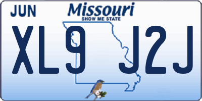 MO license plate XL9J2J
