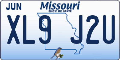 MO license plate XL9J2U