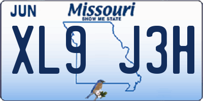 MO license plate XL9J3H