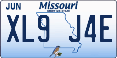 MO license plate XL9J4E
