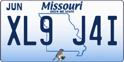 MO license plate XL9J4I