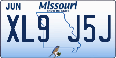 MO license plate XL9J5J