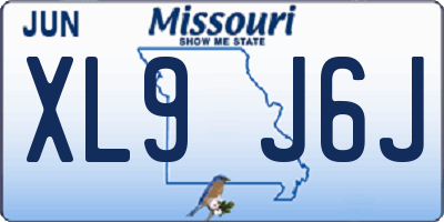 MO license plate XL9J6J