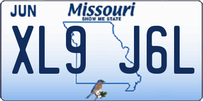 MO license plate XL9J6L