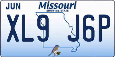 MO license plate XL9J6P