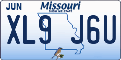 MO license plate XL9J6U