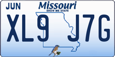 MO license plate XL9J7G