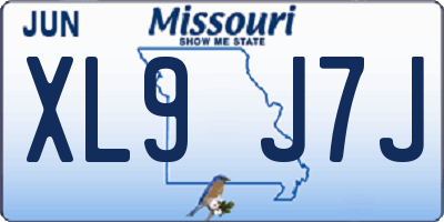 MO license plate XL9J7J