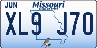 MO license plate XL9J7O