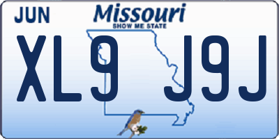MO license plate XL9J9J