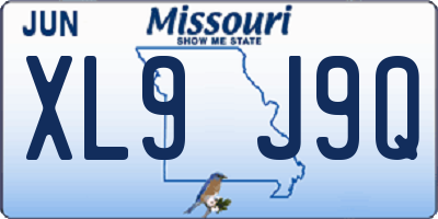 MO license plate XL9J9Q