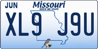 MO license plate XL9J9U