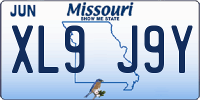 MO license plate XL9J9Y