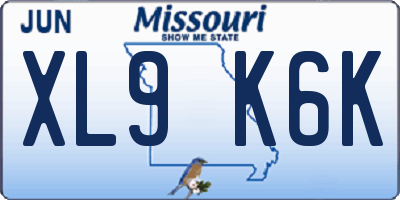 MO license plate XL9K6K