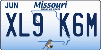 MO license plate XL9K6M