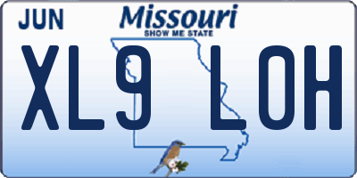 MO license plate XL9L0H