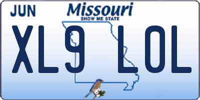 MO license plate XL9L0L