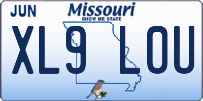 MO license plate XL9L0U