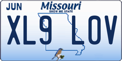 MO license plate XL9L0V