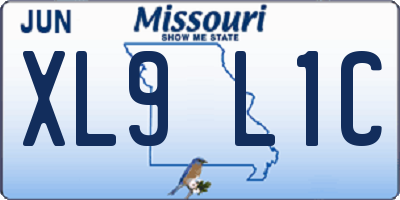 MO license plate XL9L1C