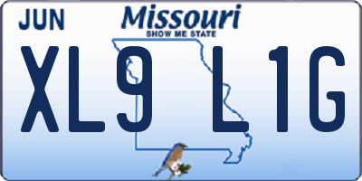 MO license plate XL9L1G