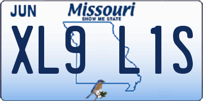 MO license plate XL9L1S